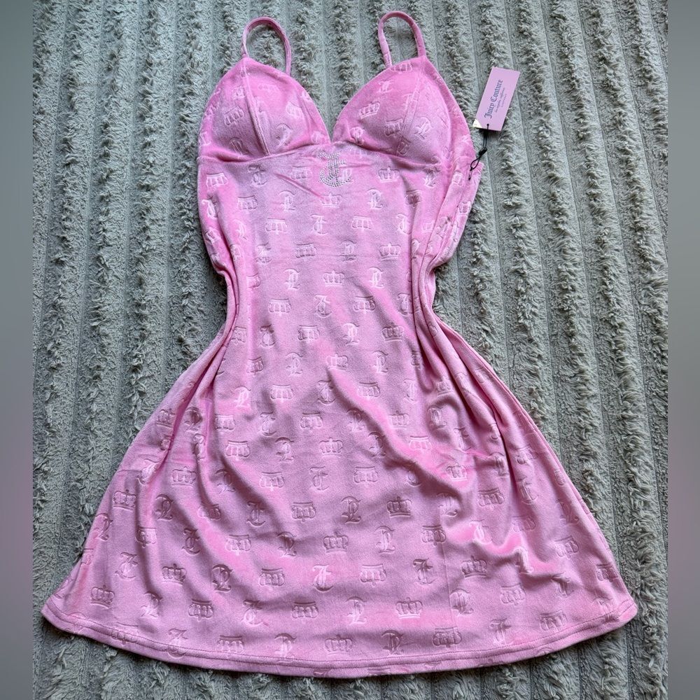 Juicy Couture Plush Velour Bling JC Nightie - Picture 3 of 8